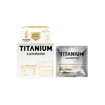Condones Titanium x3 ULTRA DELGADO